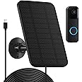 Solar Panel Charger Compatible with Blink Video Doorbell (2021 Version) & Blink XT2 / XT/Outdoor Cam,4W IP65 Waterproof Solar Charger for Blink with 9.84Ft Charging Cable & Doorbell Mount