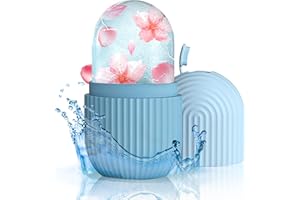 Aquuaera Ice Roller for Face and Eye，Ice Cube Roller Massager for Skin Women Care Tools, Naturally Conditioning De-Puff Eye Bags, Reduce Migraine Pain， Reusable Massage Silicone Ice Mold （Blue）
