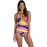 La Blanca Women's V-Neck Halter Tankini Swimsuit Top