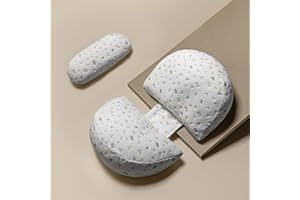 DOARHOO Pregnancy Pillows for Sleeping, Maternity Pillow for Pregnant Women with Pillow Cover, Detachable Body Pillow for Pregnant Women, Pregnancy Wedge Pillows Support for Back, Legs, Belly, Hips(Grey)