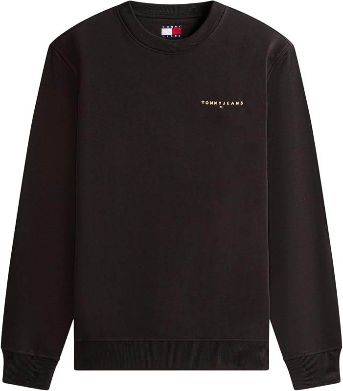 Sudadera Hombre Linear con Cuello Redondo, Negro (Black/Faded Sun Kiss), M — foto 6 de 6