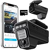 DeerAsk 4G LTE Car Security Camera with Remote Live View - Dual 1080P Front and Inside Dash Cam, Anti-Theft Cloud Storage, AI Motion Alert, Real-Time GPS Tracking, 2-Way Audio, No WiFi Needed