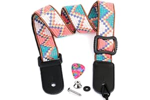 BestSounds Weave Ukulele Strap LT002 Genuine Leather Bohemian Style Ukulele Shoulder Strap