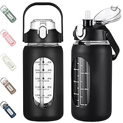 kytffu 42oz Glass Water Bottles with