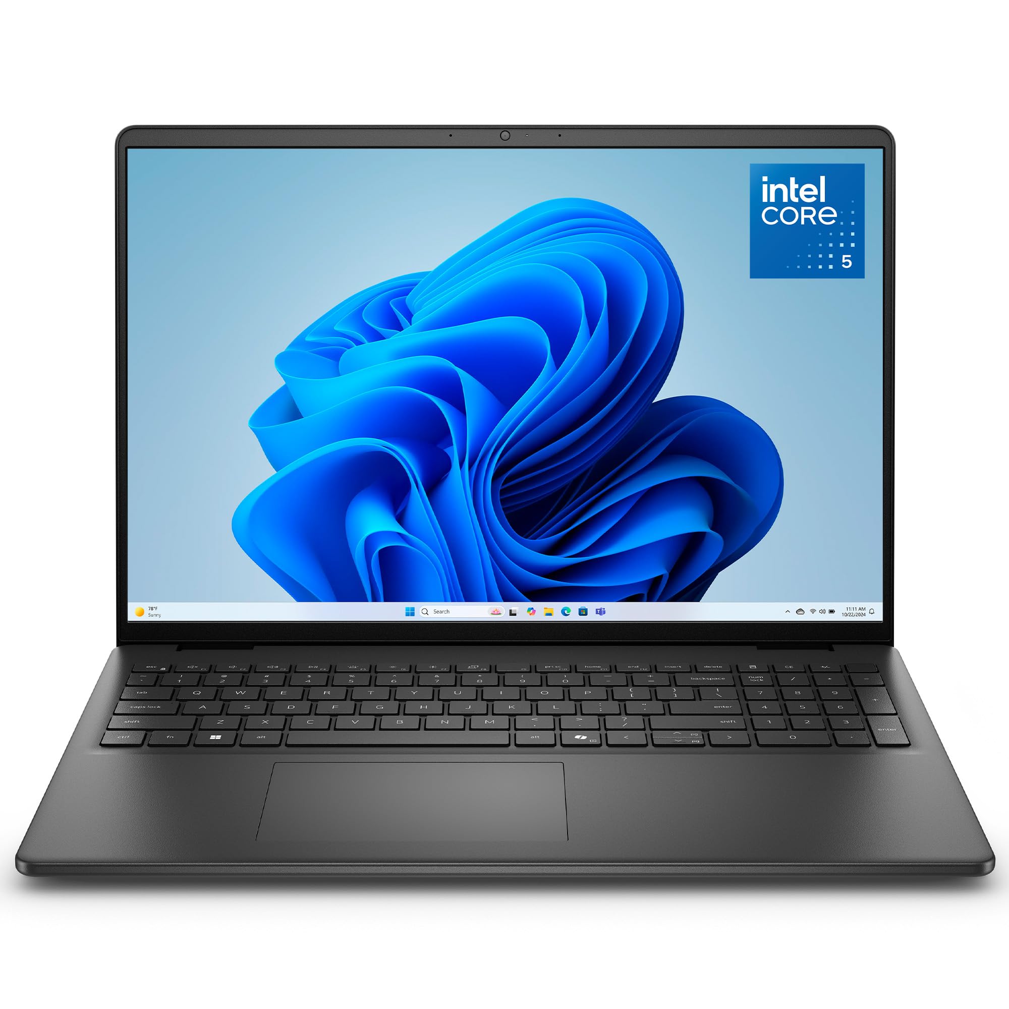 Dell 16 Laptop DC16250, 16" 2K WVA Anti-Glare 16:10, Intel Core 5 120U, 16GB RAM, 512GB SSD, Intel UHD, Windows 11 Home, UK QWERTY, Fingerprint, Carbon Black (Power Adapter Sold Separately)