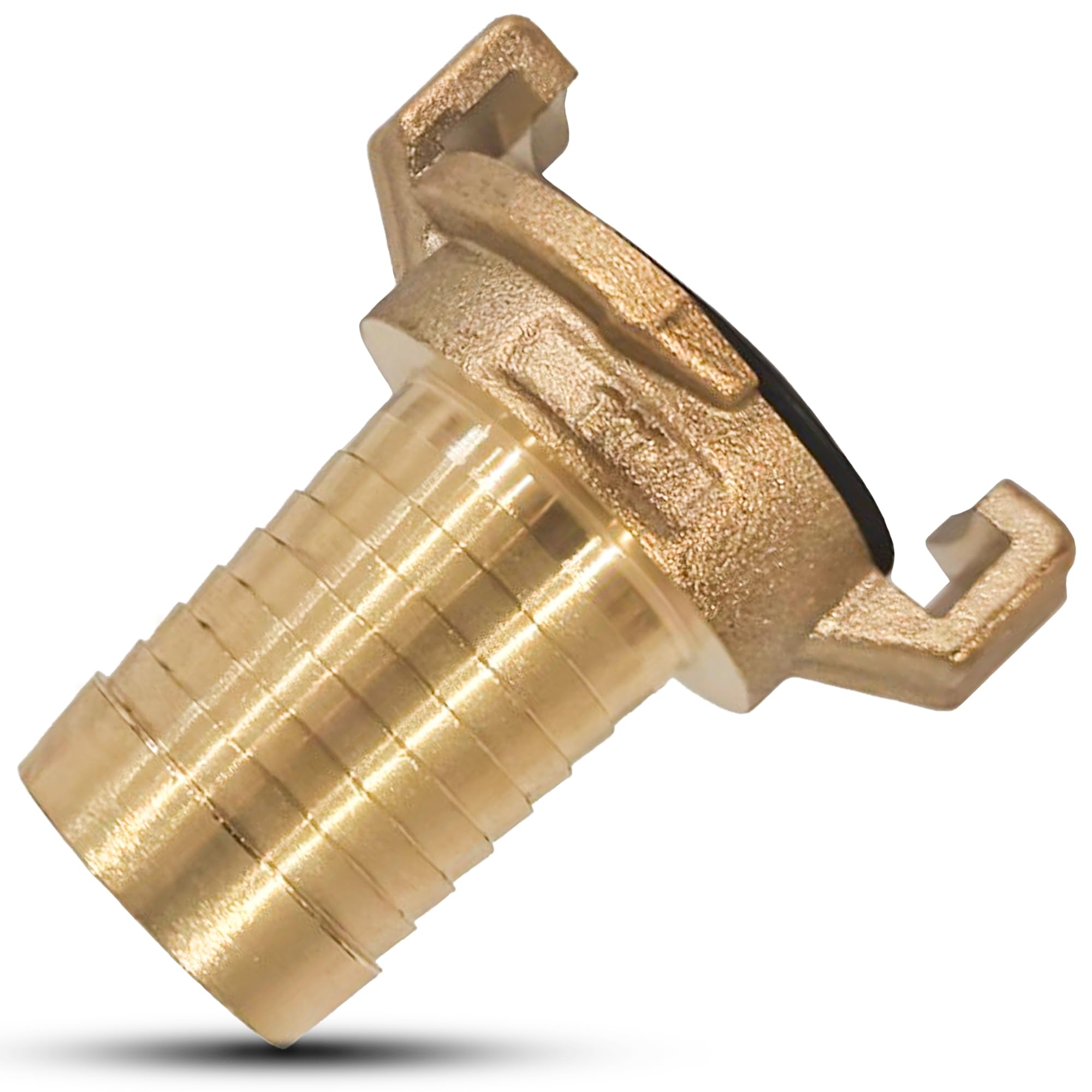 PipeSan Geka System Brass Quick Coupling 1 Inch Nozzle – Threaded Hose Connection | Brass Garden Tap Connector PN16, Full Flow, Drinking Water Safe