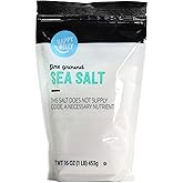 Amazon Brand - Happy Belly, Sea Salt, Fine Ground, 1 pound (Pack of 1)