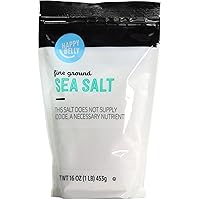 Amazon Brand - Happy Belly Sea Salt, Fine Ground, 16 Ounce