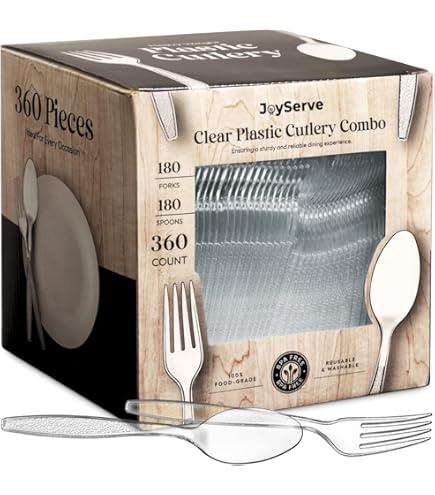 200Pcs Couverts En Plastique Reutilisable 100 Fourchettes Plastique Et