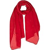 INOGIH Chiffon Scarf Sheer Wrap for Women Lightweight Soft Summer Silky Scarf for Wedding Evening Dresses Dating Travel