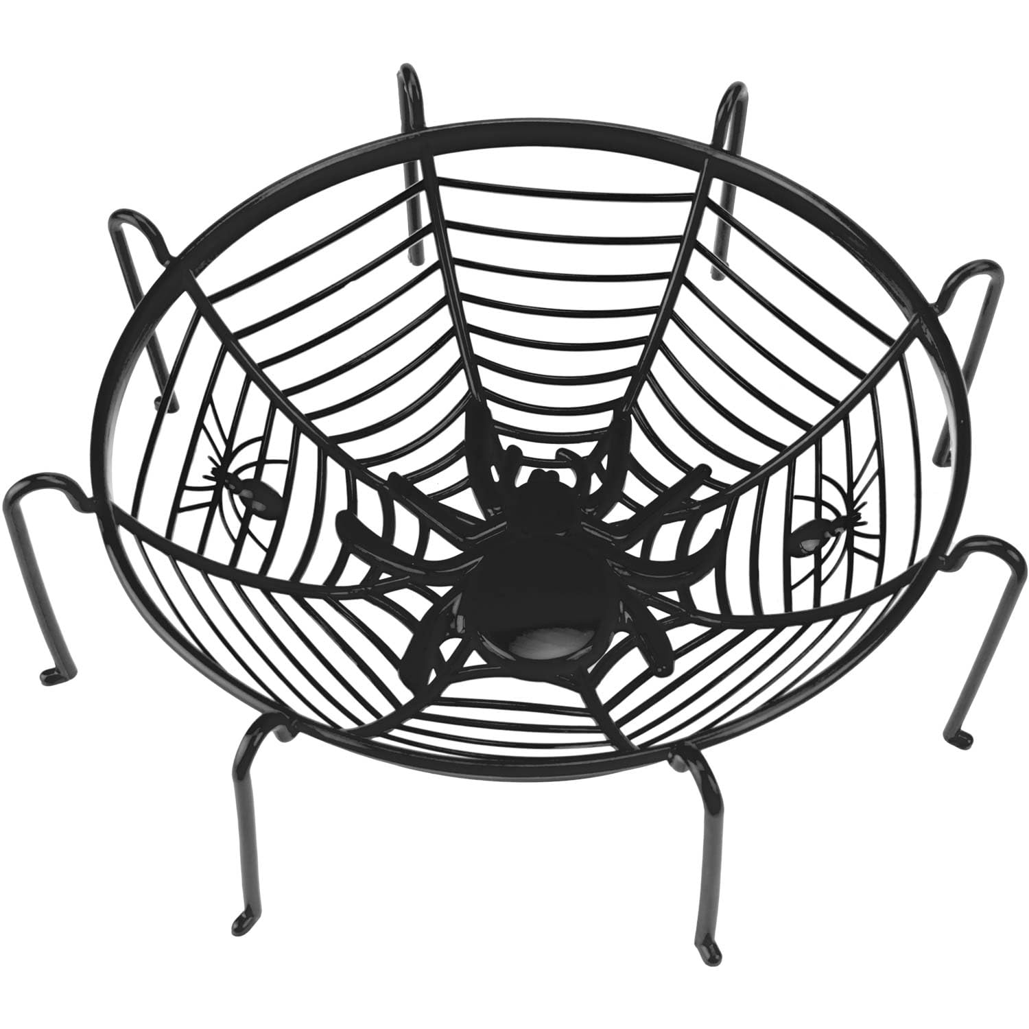VFM - Sweet Bowl Spider Web Basket 3D Bowl with Legs Halloween Party - Haunted House Black
