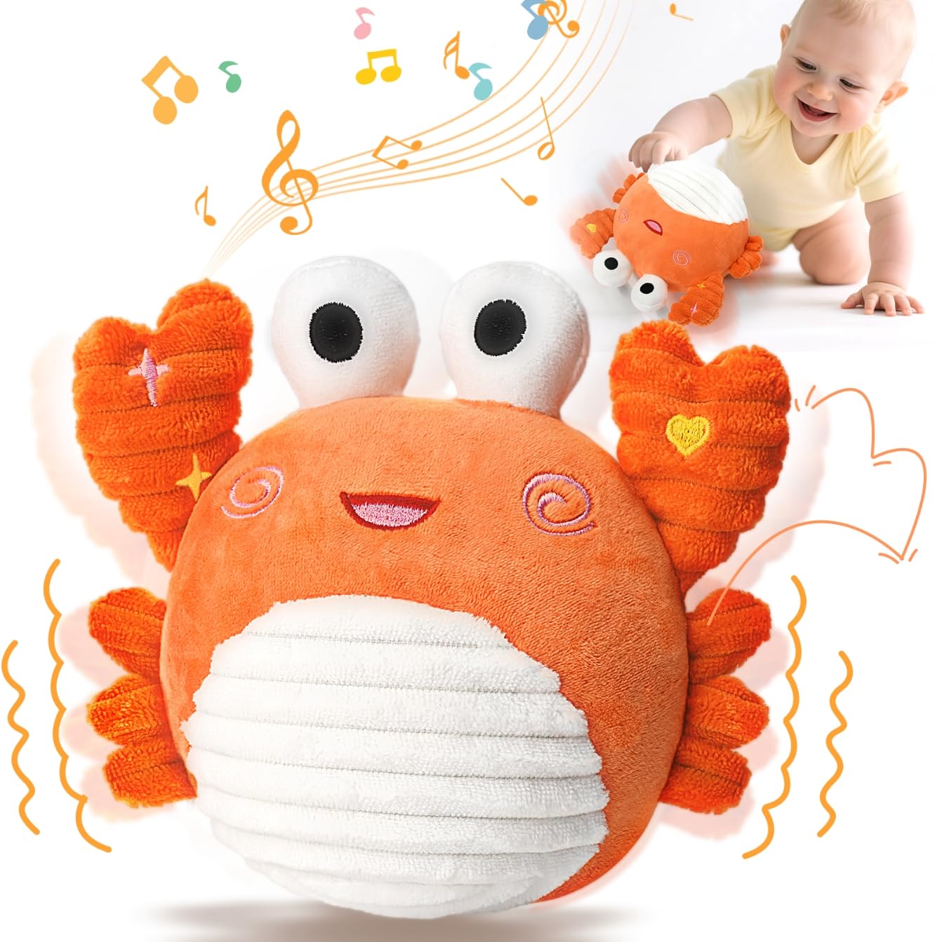 Vanplay Crawling Crab Toy, Sensory Toys for Babies 6 to 12 Months for 0 1 2 Year Old Birthday Gifts — image 1