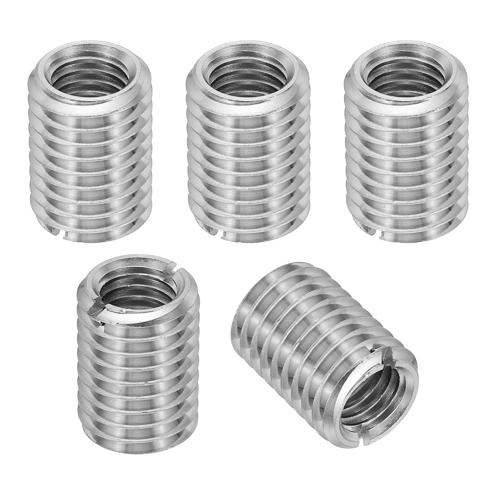 PATIKIL 316 Stainless Steel Thread Adapters Sleeve Reducing Nut, 5 Pcs M14 x 2 Male to M10 x 1.5 Female Repairing Insert Nut Screw Reducer Conversion Fastener 20mm
