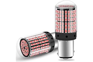 AILEO 2024 Upgraded 1157/BAY15D LED Light Bulbs Brilliant Red, 144-SMD 4400/LM 500% Super bright 1016 1034 2057 2357 LED Bulbs Used for Backup Reverse/Tail/Brake/Turn Signal/DRL Lights 2PCS