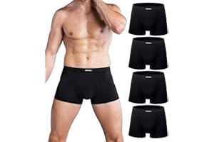 wirarpa Men's Breathable Modal Microfiber Trunks Underwear Covered Band Multipack