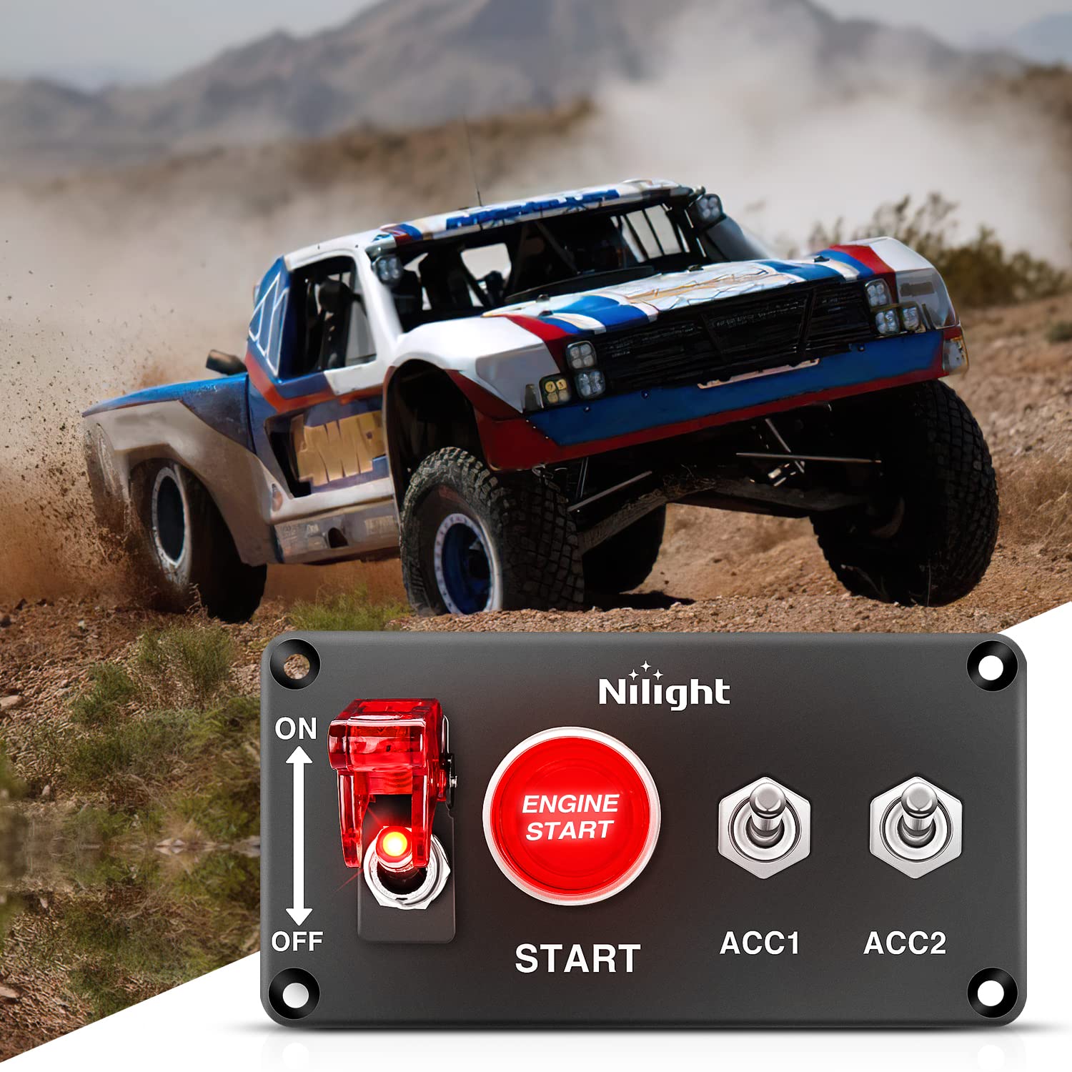 Mua Nilight Ignition Rocker Switch Panel 12V 4 in 1 with Engine Push ...
