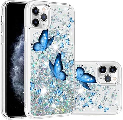 For Iphone 12 Pro Max Case Girl Clear Glitter Sparkly Crystal Quicksand Personalised Mobile Phone Cases Silicone Tpu Shockproof Silicone Protective Bumper Cover For Iphone 12 Pro Max Butterflies Amazon Co Uk Garden