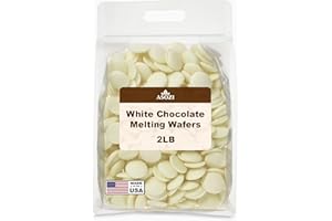 White Chocolate Coating Melting Wafers 2LB- Creamy and Sweet Taste, Perfect for Molding, Dipping, Desserts, and Candy 32oz (White Chocolate) by ASOZI