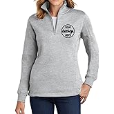 INK STITCH Women Lst253 Custom Embroidery Logo Texts Personalized Quarter Zip Up Pullover