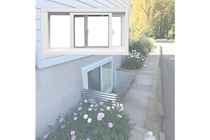 Bathroom Slider Window With Locking 20x15 26x18 28x21 40x24in Mobile Home Windows Replacement With Screen For Garage, Shed, O