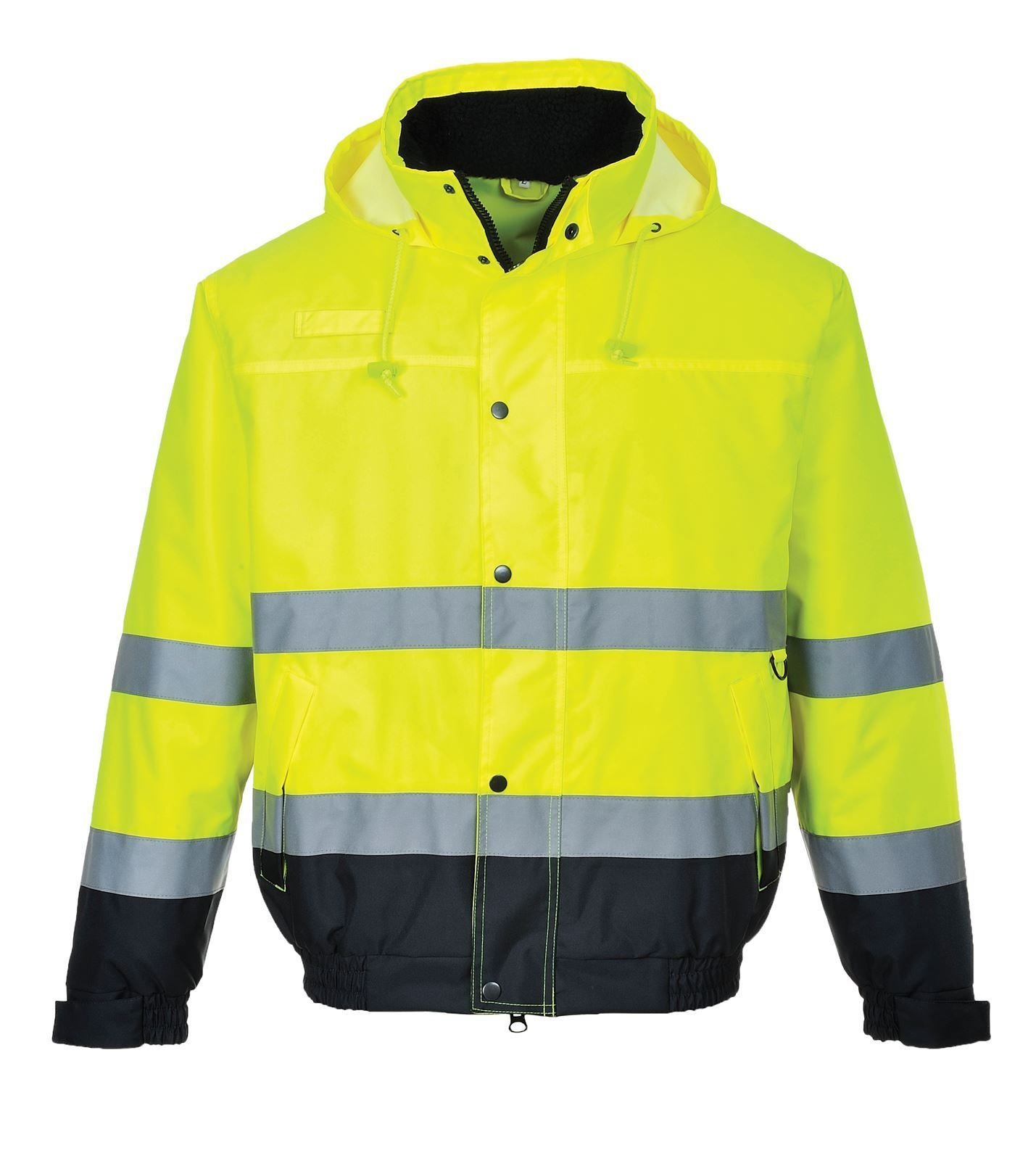 Portwest Hi-Vis Two Tone Bomber Jacket, Size: M, Colour: Yellow/Navy, S266YNRM