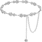 FALETO Metal Chain Belt Adjustable Layered Belly Waist Chains for Women Plated Jewelry Accessories for Dresses Bikin Beach Bohemian