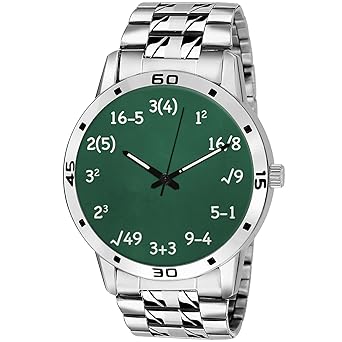 Analogue Maths Stainless Steel Wrist Watch for Men