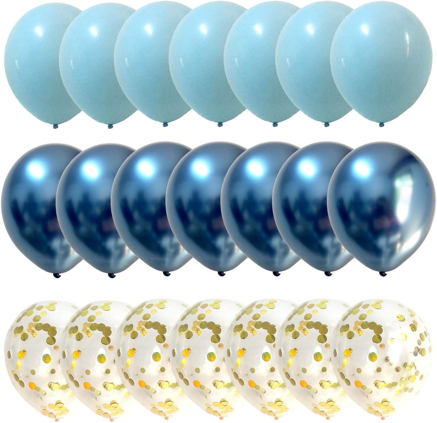 aibushishou Balloons Metallic Party Balloons for Wedding Birthday Baby Shower Valentine's Day Decorations 50packs (Metallic Blue)