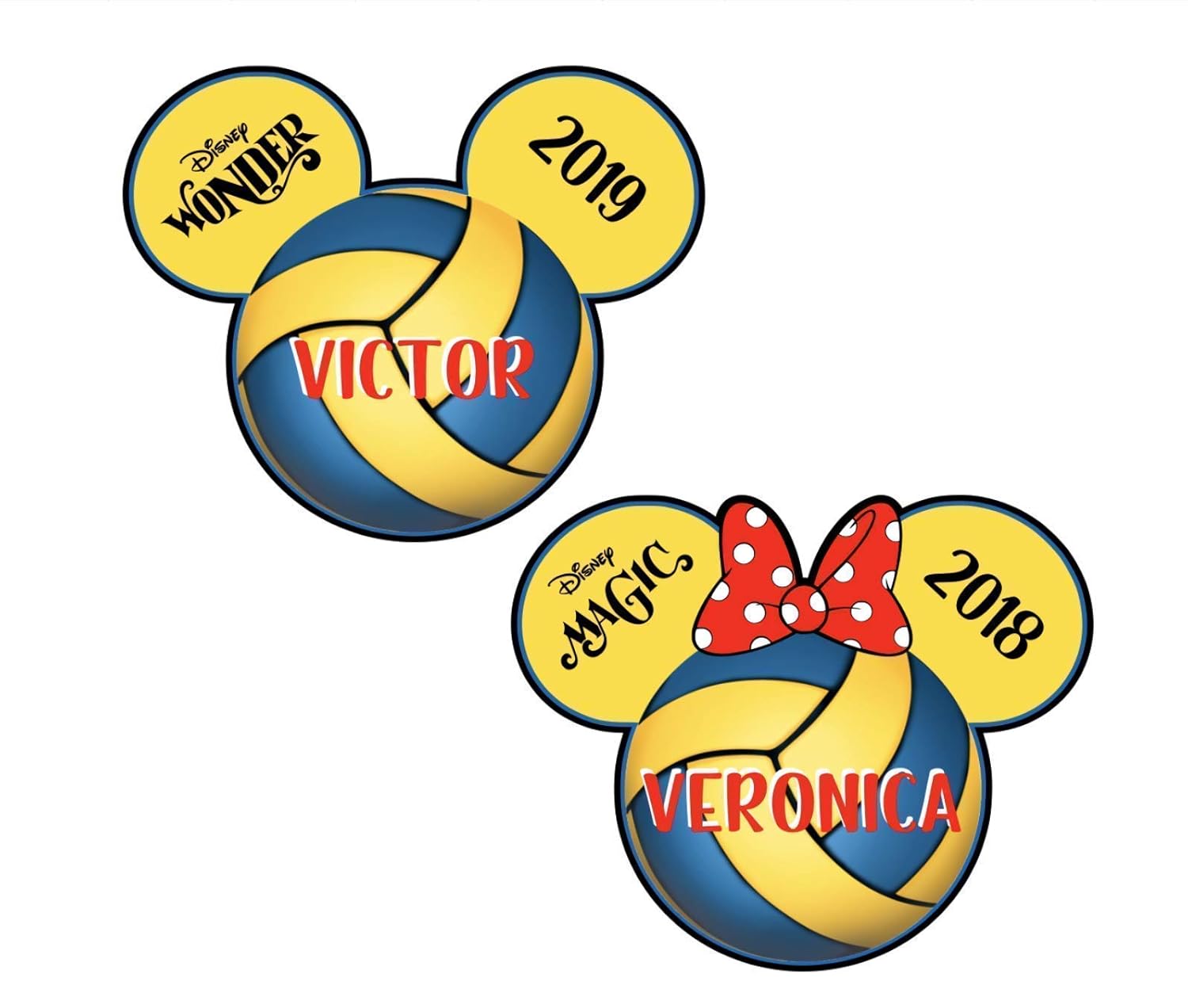 Volleyball Minnie Disney with Your Name