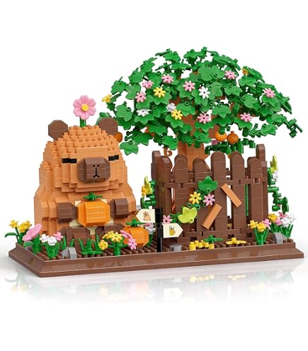 ZenithAura Capibara Mini Bloques De Construcción – Set De Micro Bloques De Capibara, Juguete Educativo Y Regalo Para Niños De 8 A 14 Años