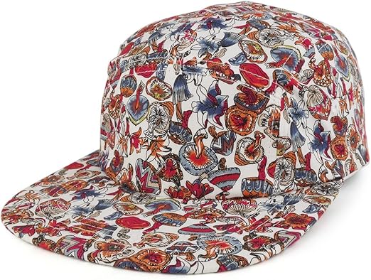 flower print hat