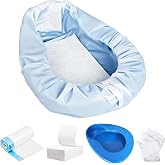 Artojoy Bedpan Set, 30 Super Absorbent Pads 30 Disposable Liners 100 Gloves | Bedpan for Elderly Females/Women, Males/Men, Extra Large Thick PP Adult Potty for Bedridden Patients, Heavy Duty Smooth Edges