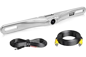 Pyle License Plate Rear View Camera - PLCM18SC Built-in Distance Scale Lines Backup Parking/Reverse Assist Waterproof Adjusta