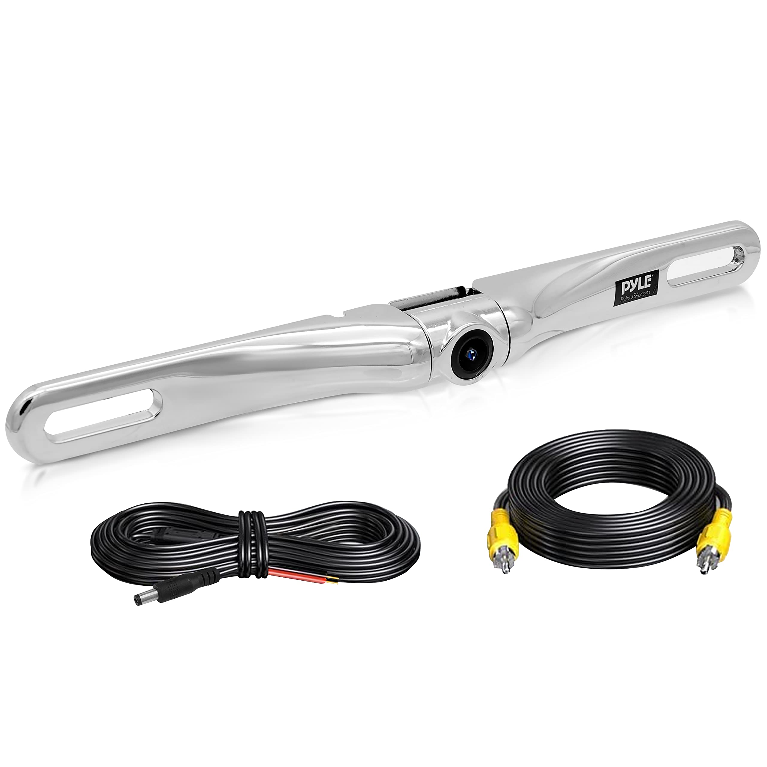 Pyle PLCM18SC Car Rear View Camera Built-In Distance Scale Lines Back Camera Parking and Screen Black