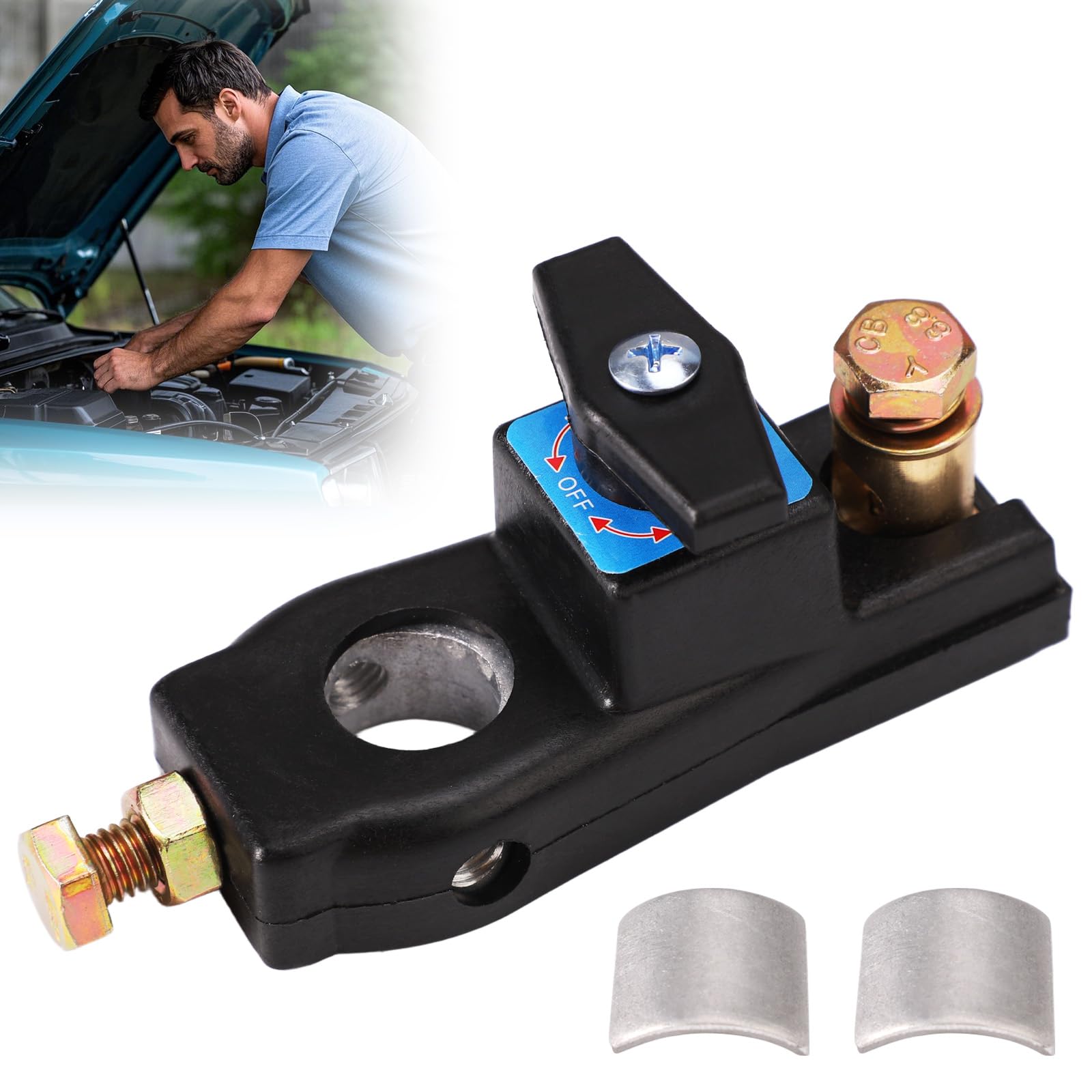 Photo 1 of Lyreh Battery Disconnect Switch, Heavy Duty Car Battery Kill Switch 12V 24V Universal for Car Truck RV Boat
