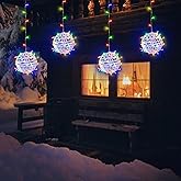 Outdoor Christmas Balls Lights 4 Pack Hanging 7.9" LED Garden Sphere Tree Lights 8 Modes Waterproof Glow Globe Lights with Memory Timer Plug for Yard Porch Eave Patio Home Indoor Decoration-Multicolor