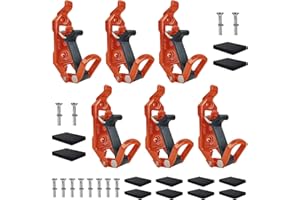 Bazen 6PCS Shovel Mount for Roof Rack Overland Gear Rotopax Mount Holder for Truck Tool, Rubber Clamp Grip Mounting Kit Fits Wall Mount, and Pole Clamp