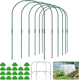 Greenhouse Hoops 60Pcs Frame Kit for Raised Beds 17In Detachable Fiberglass view 1