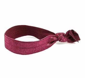 Amazon Com One Up Bands Women S Solid Maroon Hair Tie One Size