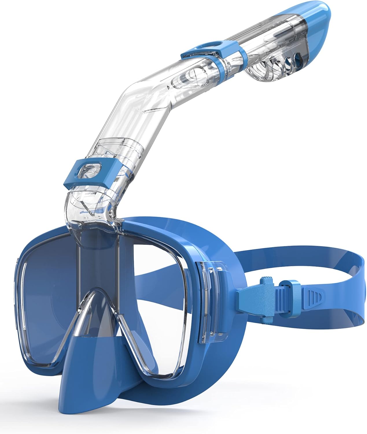 AKASO A1 Snorkel Mask Broad View Scuba Mask Anti-Fog Anti-Leak with Camera Mount Diving Mask Snorkeling Mask, Snorkeling Gear for Adults (Light Blue) : Sports & Outdoors