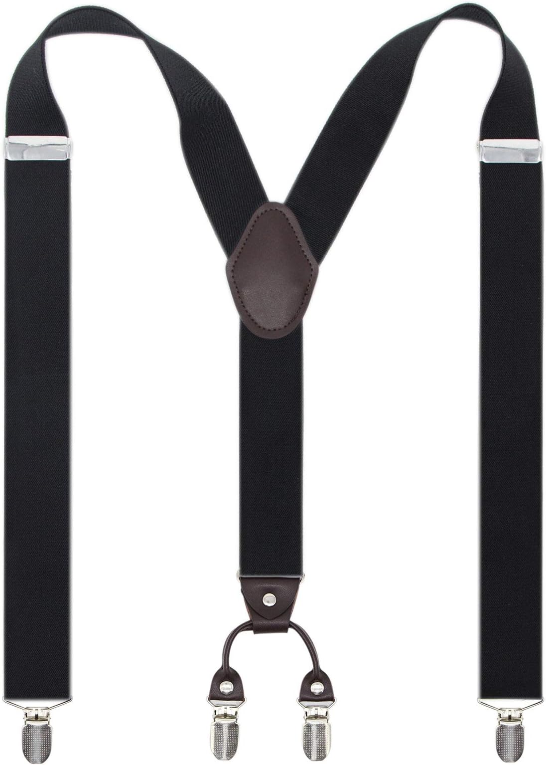 Men 1 1/4" Wide Heavy Duty Y -shape Suspenders For Wedding, Formal Events