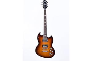 KGD Relic SG Sunburst Guitar,Mahogany Body and Neck,Rosewood Fingerboard,Bone Nut,6-String Relic Heavy Metal Guitar,Professional/Electric Guitars for Adults (Sunburst)
