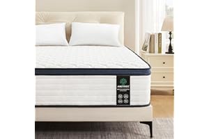 Amztree Queen Mattress 12 Inch Mattress Queen Size - Memory Foam & Pocket Coils Springs, Pressure Relief, Medium Firm Comfort, Motion Isolation, Ideal for All Sleep Positions, CertiPUR-US Certified