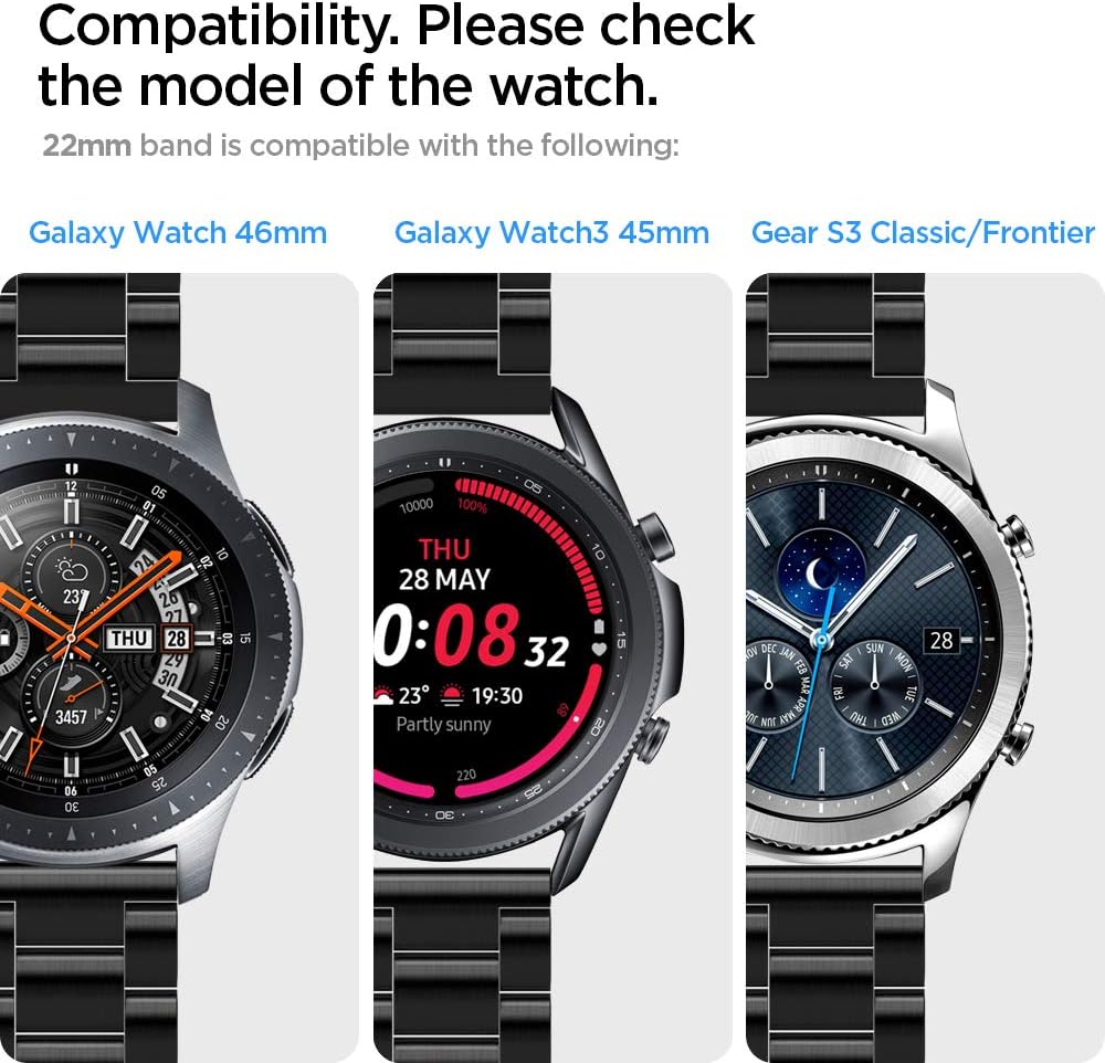 Spigen Adulti unisex Nessun metallo Asscher Alexandrite Cavigliere - 600WB24983, Black, 46mm - Image 3