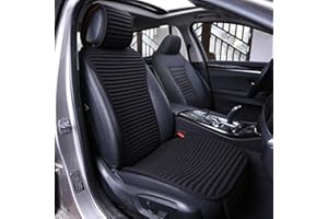 Suninbox Car Seat Covers,Cloth Cars Seat Covers,Universal Fabric Car Seat Covers,Front Seats Only Air Bag Compatible,Cooling Car Seat Protector,Buckwheat Hull Breathable Comfortable Ventilated,Black