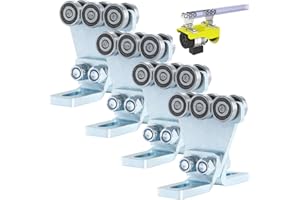 Fuperoo Electric Hoist 6 Wheel Trolley Assembly-Hoist Trolley Rollers.Ideal for Garage Hoist Systems.for use with 1-5/8" Wide and All 1-5/8" or Taller Strut Channel
