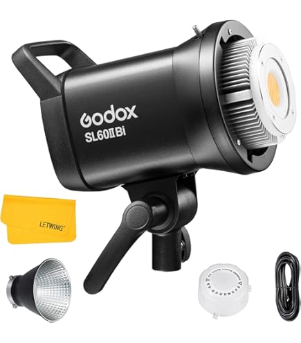 Godox SL60IIBi Bi-Color LED Video Light, 75w 2800k-6500K CRI96+