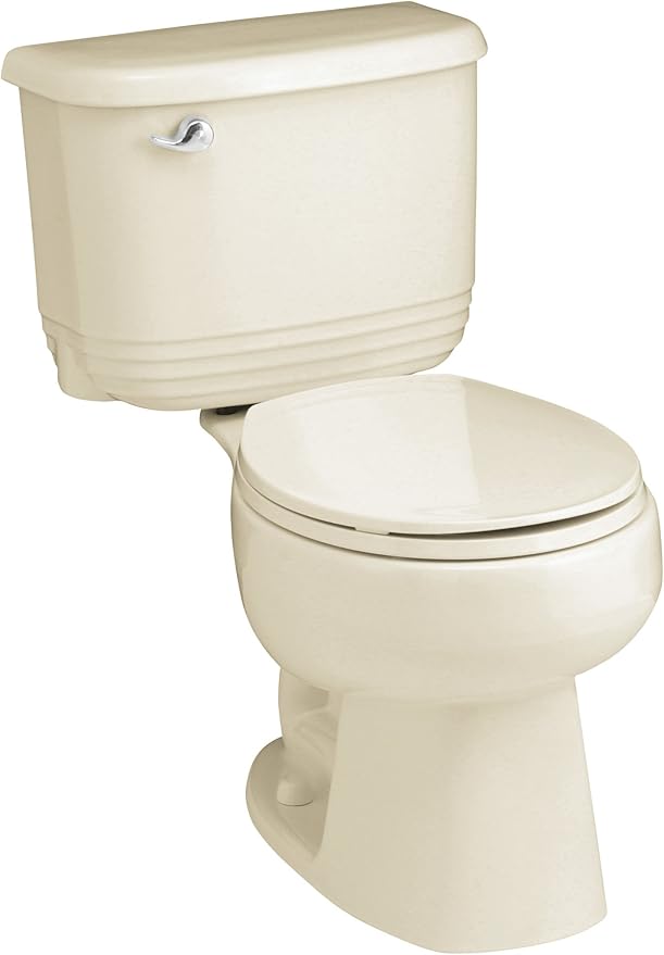 Sterling 40250247 Riverton 12Inch Roughin Round Front Toilet, Almond