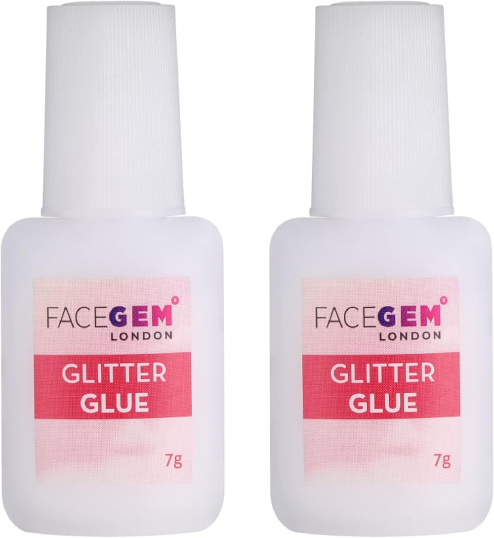 FACEGEM LONDON Body Glue for Tattoos and Glitter Makeup 2 x 7g