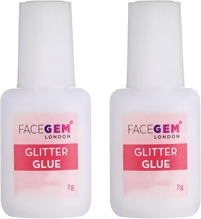 FACEGEM LONDON Body Glue for Tattoos and Glitter Makeup 2 x 7g